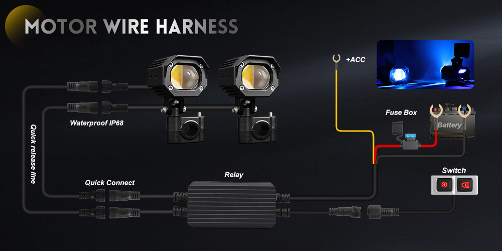 Sistema de Luz de Aviso de Motocicleta