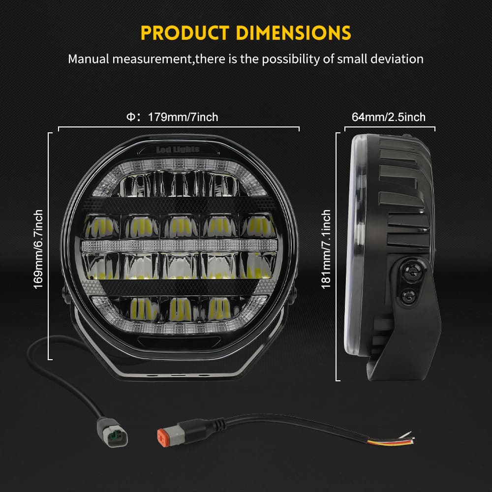 Luz de acionamento de 7 polegadas com posição dinâmica branca e âmbar Light-901V-CG-16