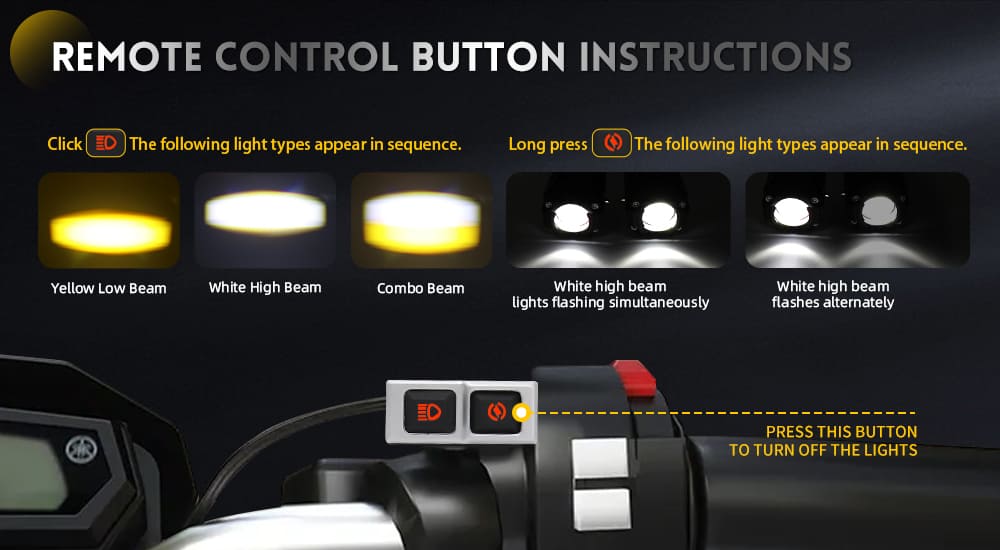 Luzes de neblina LED de motocicleta