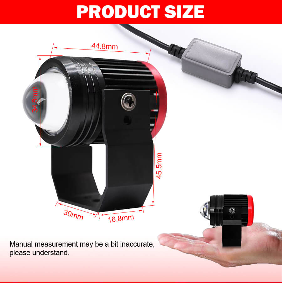 Integra&ccedil;&atilde;o externa de integra&ccedil;&atilde;o de cores duplas piscantes para motocicleta JG-993A tamanho