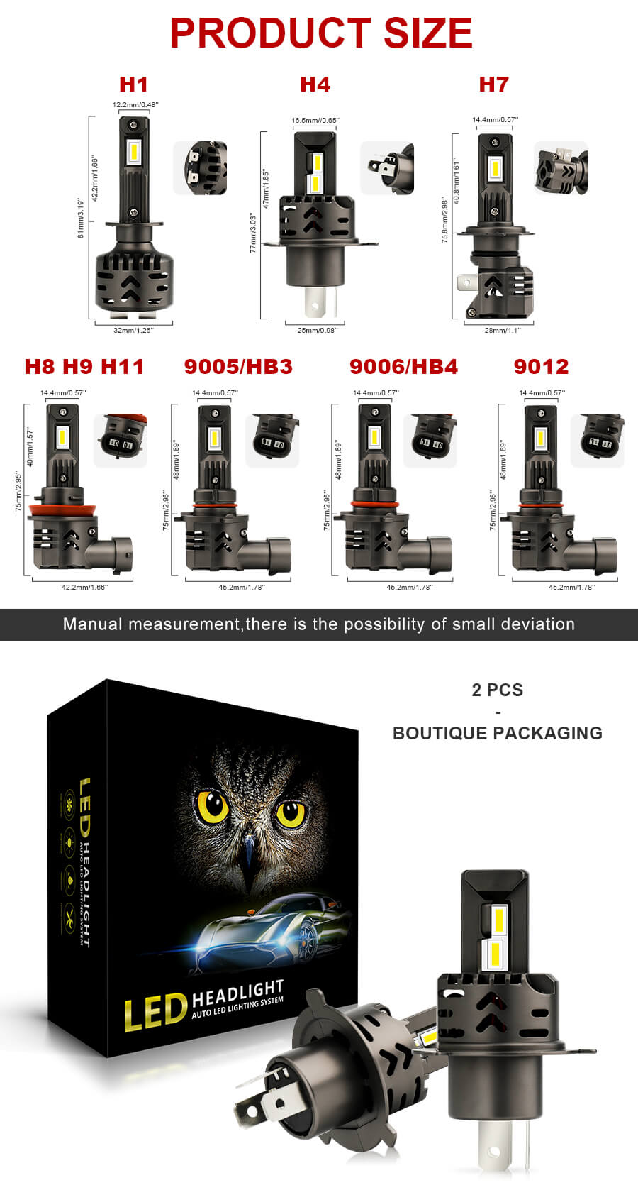 All-in-one-fosco-preto-halog&ecirc;nio-design-fanless-led-farol-bulbos-jg-m4-size