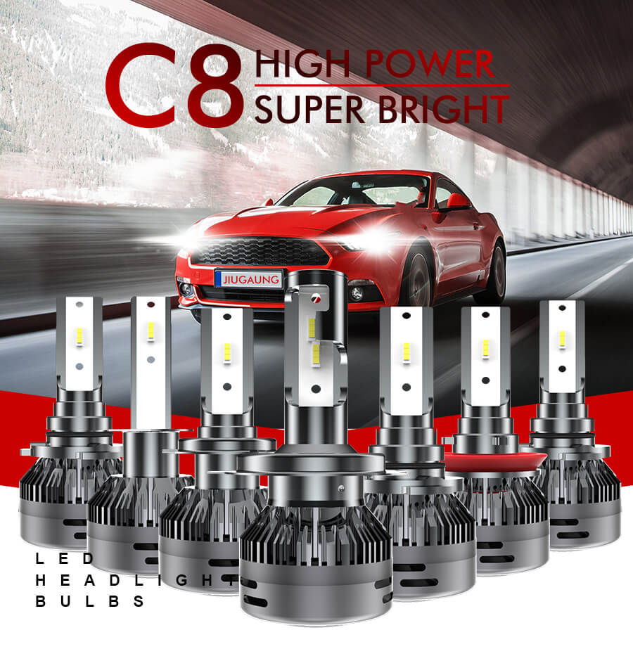 8000lm dur&aacute;vel led farol l&acirc;mpada JG-C8 detalhes