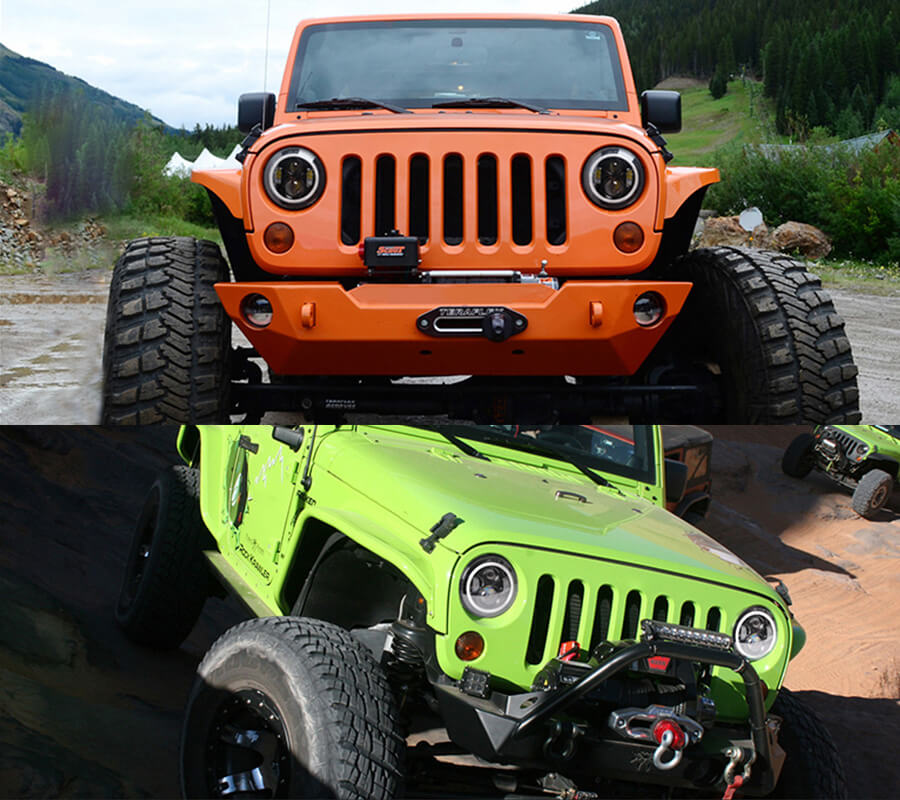 Far&oacute;is de Halo RGB de 7 polegadas (efeito de &aacute;gua rolando) JG-J003P (1)