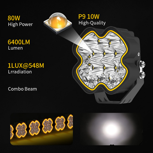 Barra de luz de pod conectável de 4 polegadas com DRL-JG-96-LB040