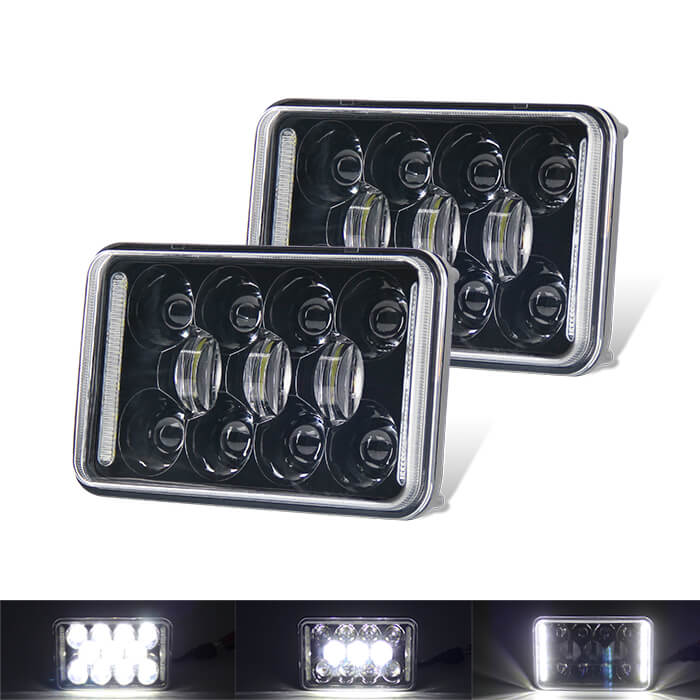 4x6 Angel Eyes Automotivo Retângulo Farol Led 1002WM