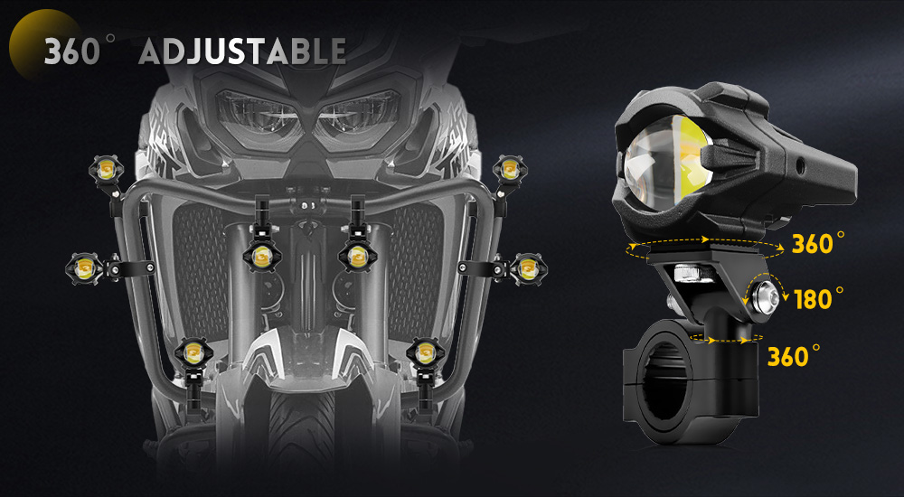 Motocicleta fora das luzes da estrada