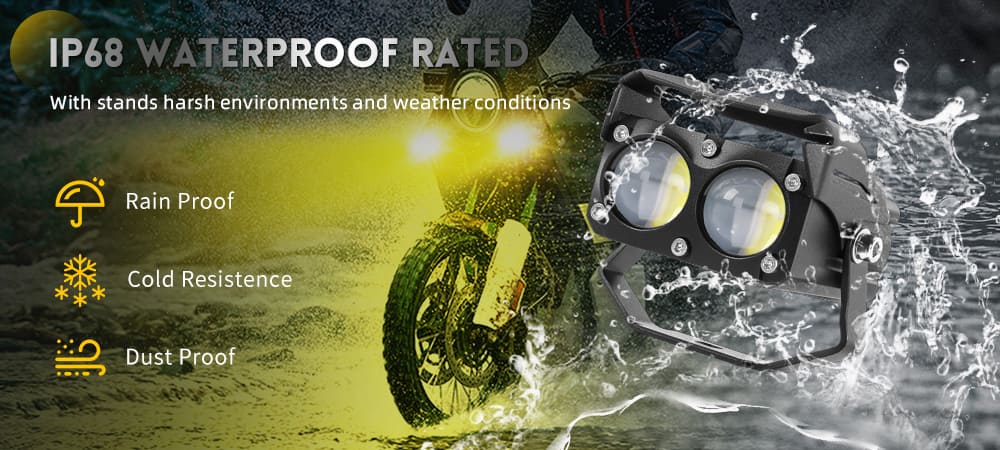 Luzes auxiliares lideradas por motocicletas