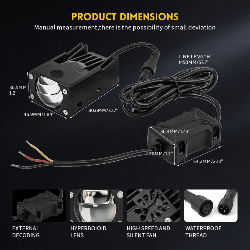 Atualize Super Bright Dual Color Alta Baxagem Baixa Lens de Grill Lights -JG -993Pro