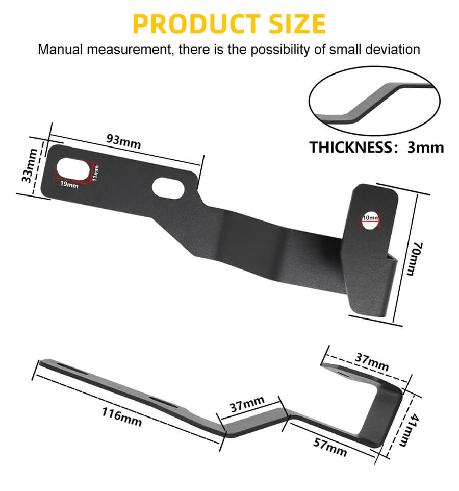 Toyota Tacoma Hood Suporte JG-FT-006 Pacote e tamanhos