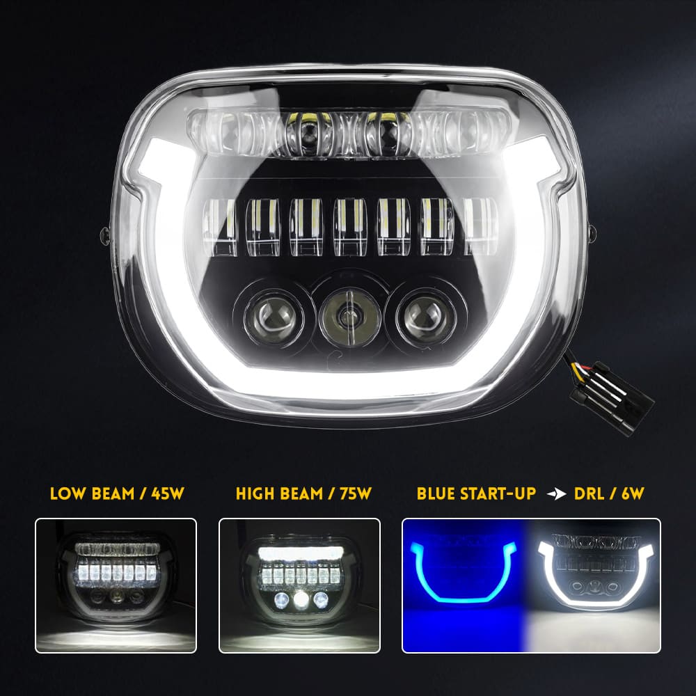 MOTOCYCLY LED FACTOLE HIGH BAIXA PARA HARLEY FAT BOB FXFB 2018-2019-HL-1004