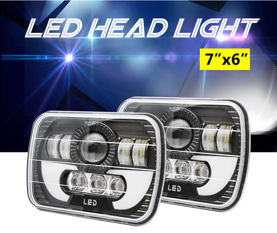 Rectangle GMC 57 Angel Eye Led Headlight Light JG-T002N application (2)
