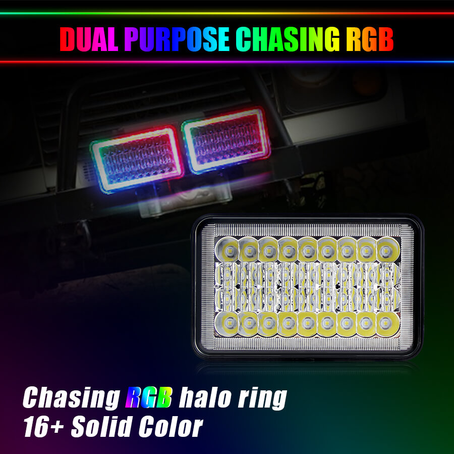 RGB 4X6 LED FARCTILIFELE JG-1002R Detalhes