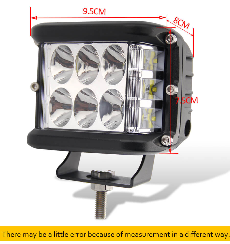 Tamanho do LED de LED de atirador lateral