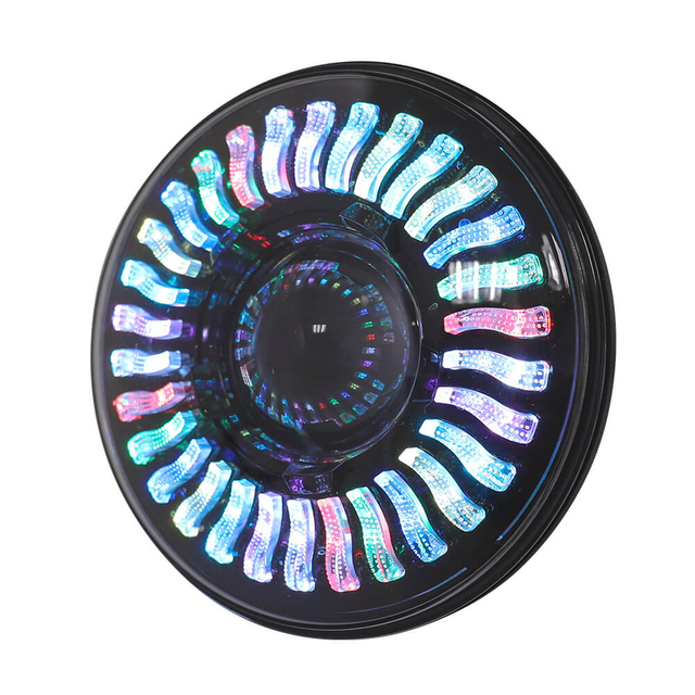 Daymaker 7 polegadas PETAL RGB Halo Angel Eyes Jeep Heartlight JG-J008