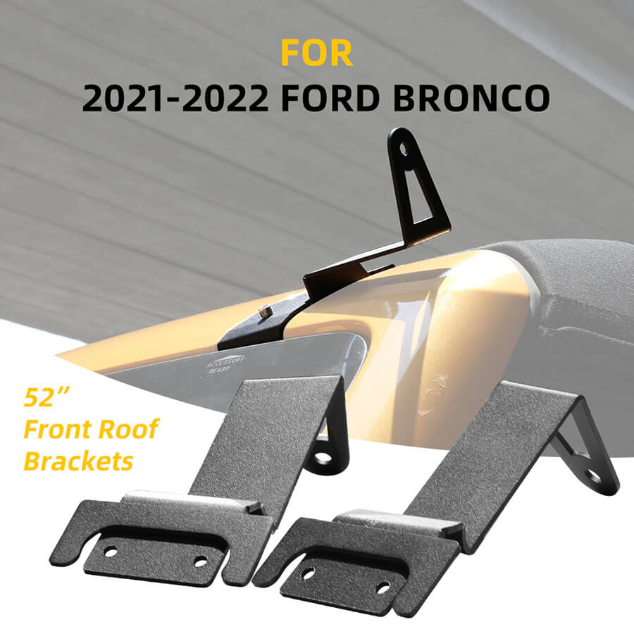 2020-2022 FORD BRONCE 52 SUPORTE DE TELHO FRONTAL PARA DETALHOS DE BARRA DE LUZ LED