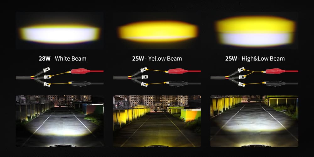LED-Grille-Lights-Road-Beam-Test-6500K-White-3000K-Yellow-4000K-Combo-Mode-Performance
