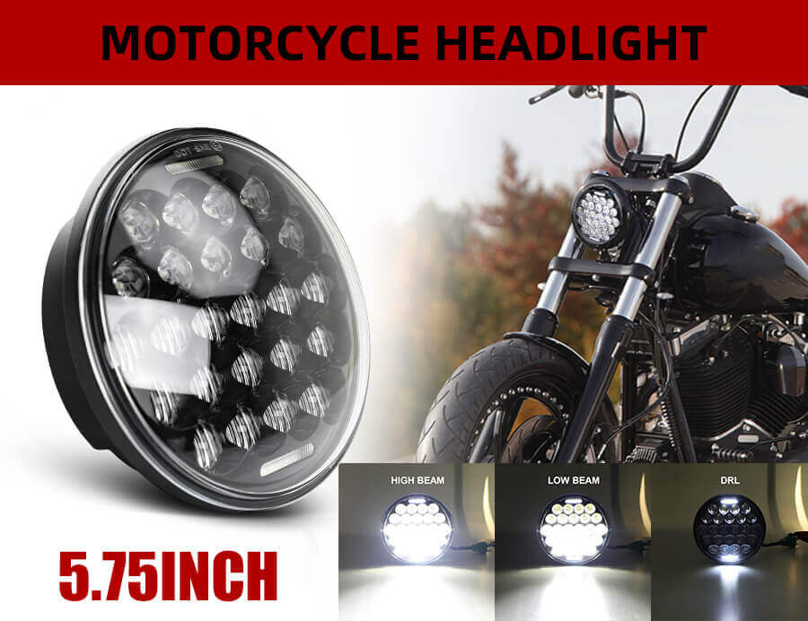 5 34 5,75 polegadas Motocicleta LED Farol Factory JG-M005 Detalhes
