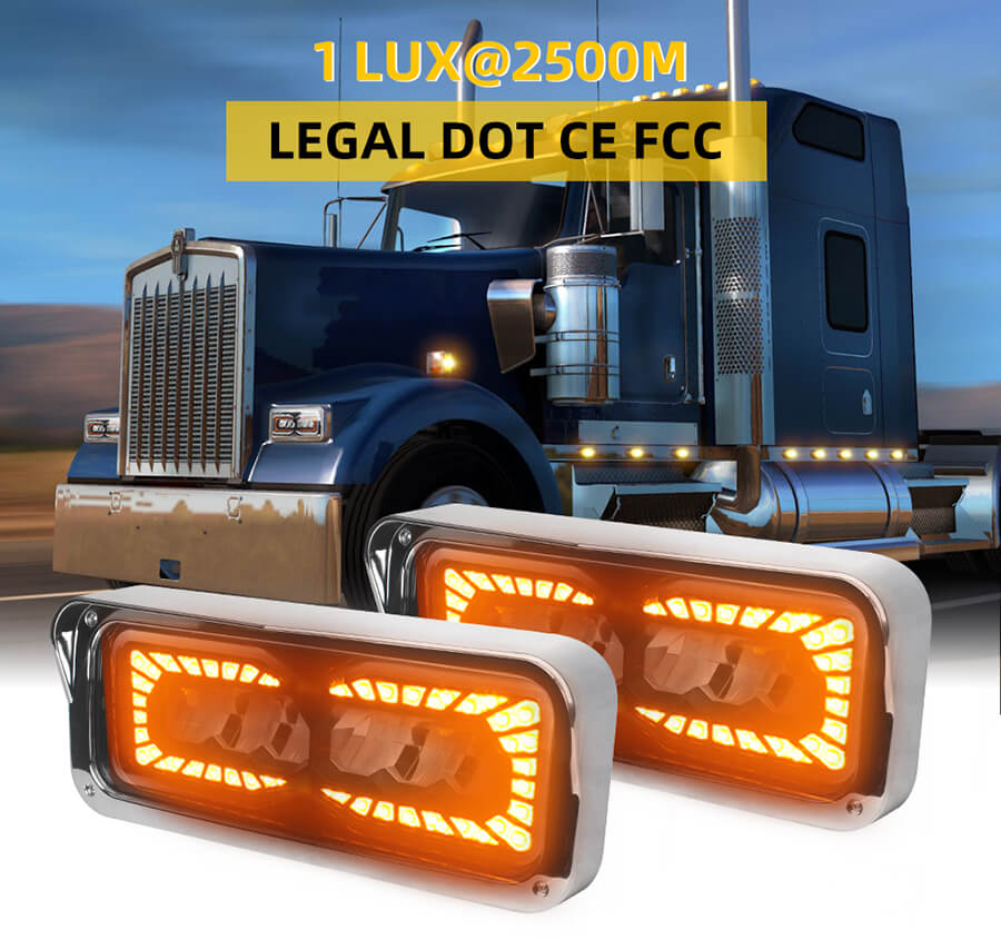 Peterbilt 379 Montagem do farol Halo Running Light JG-HPC1001 Detalhes
