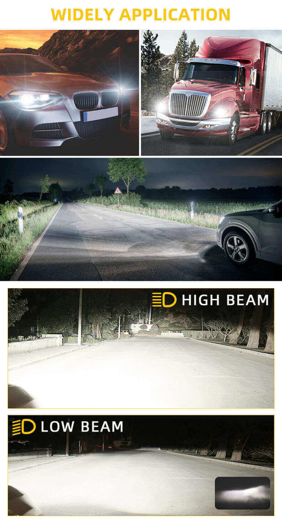 150W Super Power Canbus Bulbo de farol Wholesale K19-Aptilcation