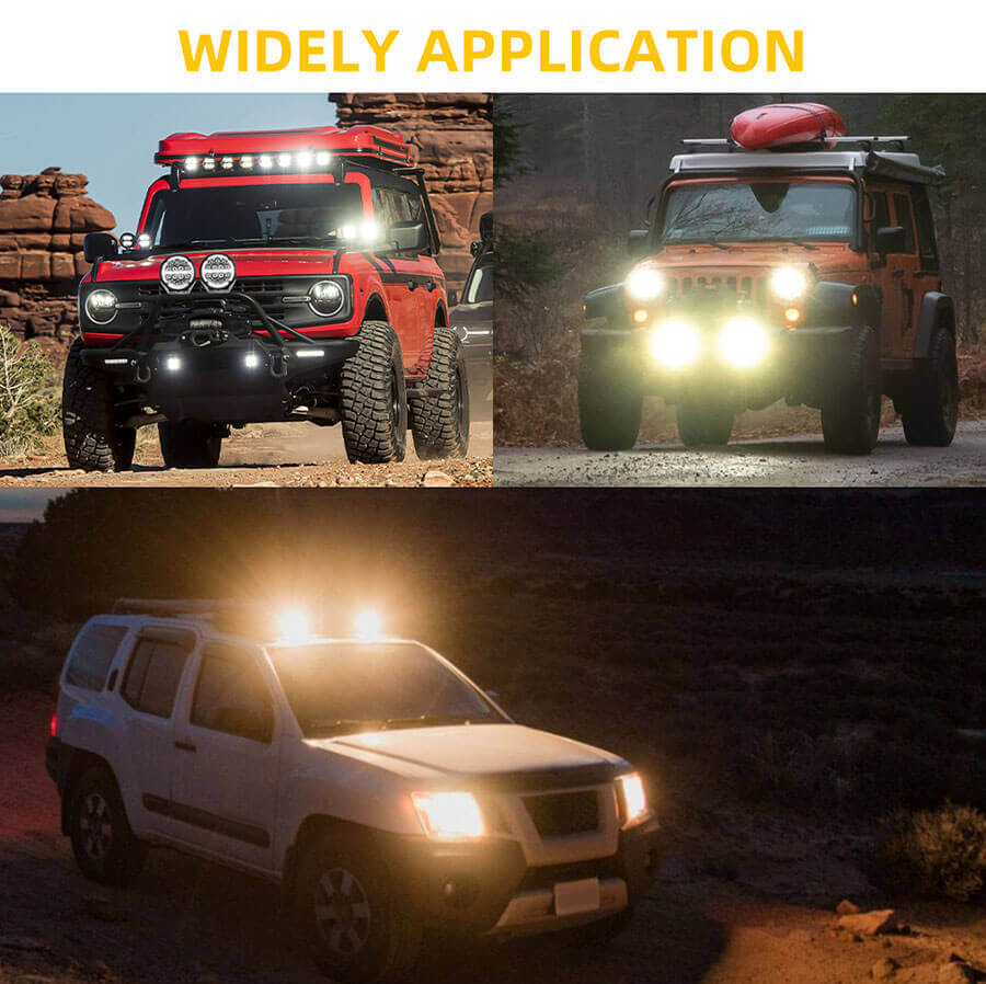 Luzes de acionamento redondo de 7 polegadas com aplicativo Amber White DRL JG-D065