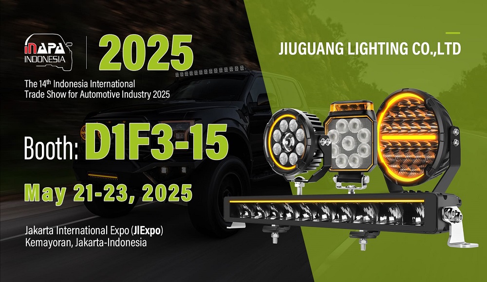 INAPA Indonésia 2025: Descubra luzes LED off-road de alto desempenho por Jiuguang