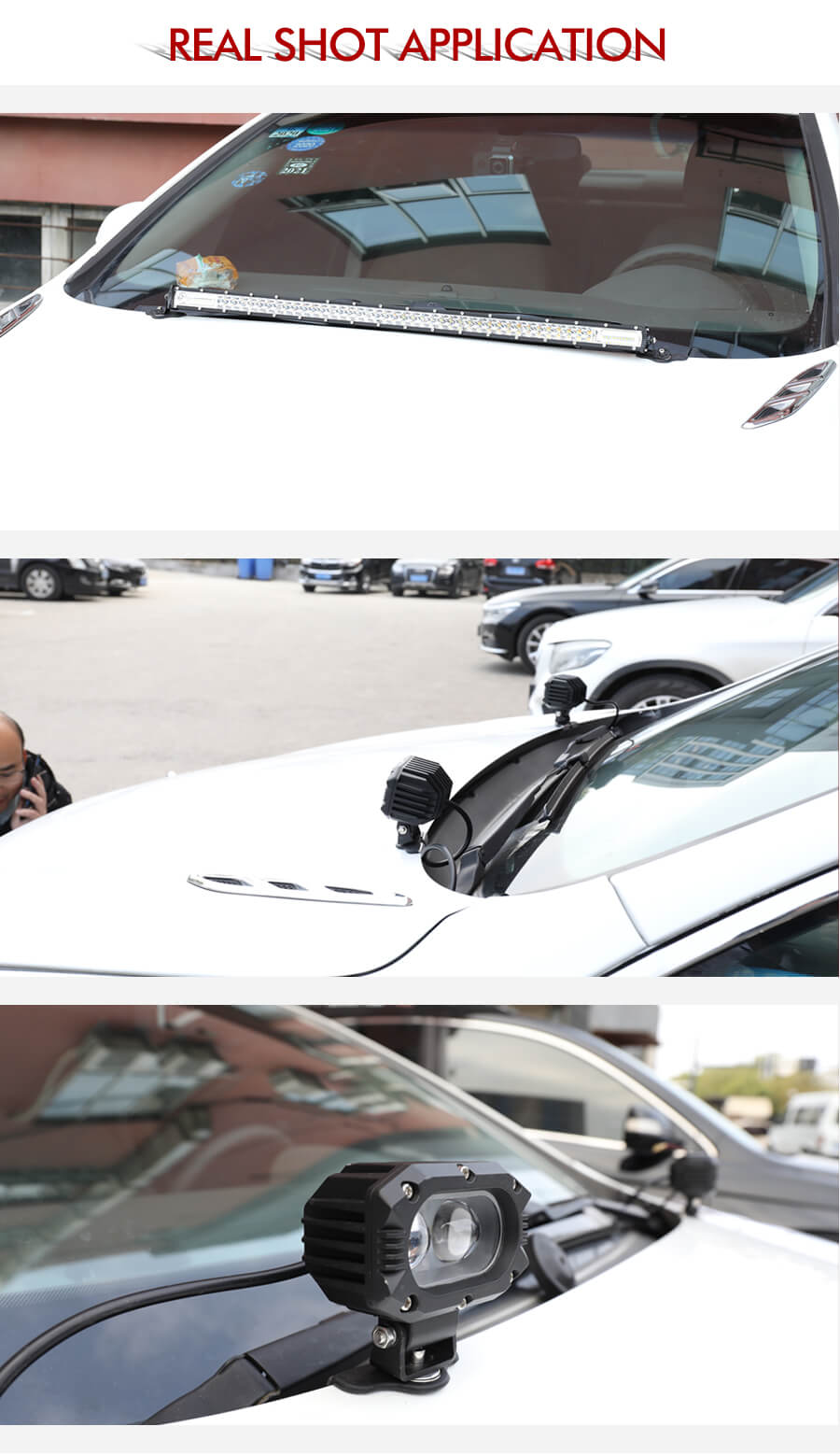 Suportes de montagem de capuz autom&aacute;tico JG-YQ01 Aplicativo