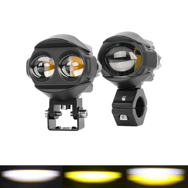 Luzes de direção de motocicleta projetor dupla cor JG-MF01