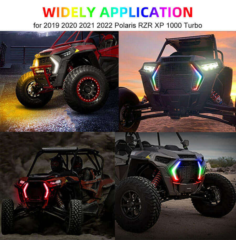 Polaris RZR RGB Fang Lights Fornecedor JG-RZR-P1 Aplicativo