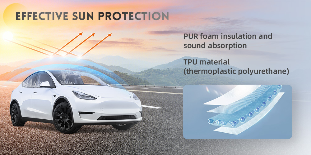 Tesla Modelo Y Telhado Sombra 3