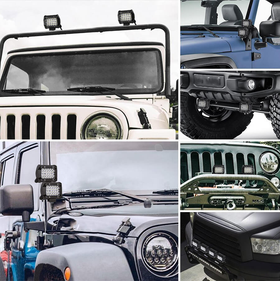 Pequena barra de luz LED JG-9643BS APLICA&Ccedil;&Atilde;O