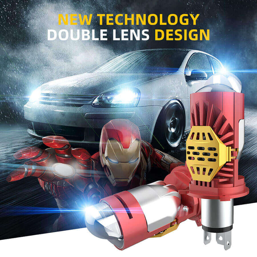 L&acirc;mpada de projetor H4 sem fio para motocicleta JG-M01J Detalhes