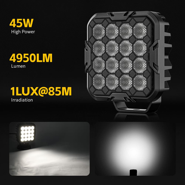 Luz de trabalho LED quadrada de 45 W para tratores-NC-63