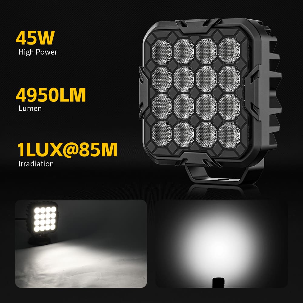 Luz de trabalho LED quadrada de 45 W para tratores-NC-63