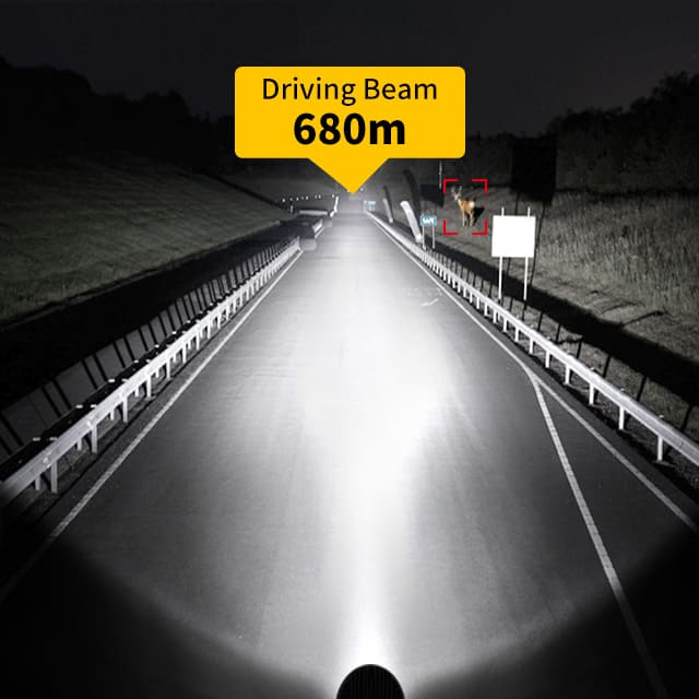 Refletor de caminhão de 9 polegadas e 260 W com luz de posição estroboscópica âmbar branca