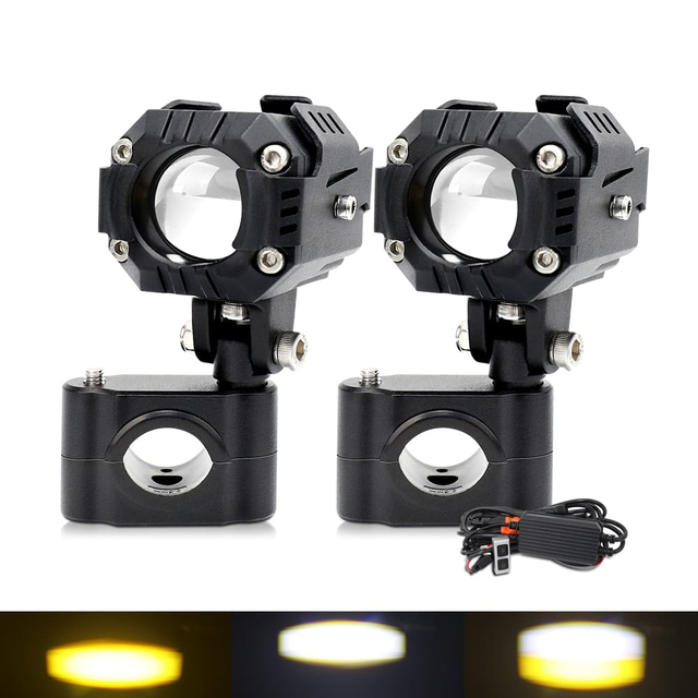 58W mini luz auxiliar de cor dupla para motocicletas