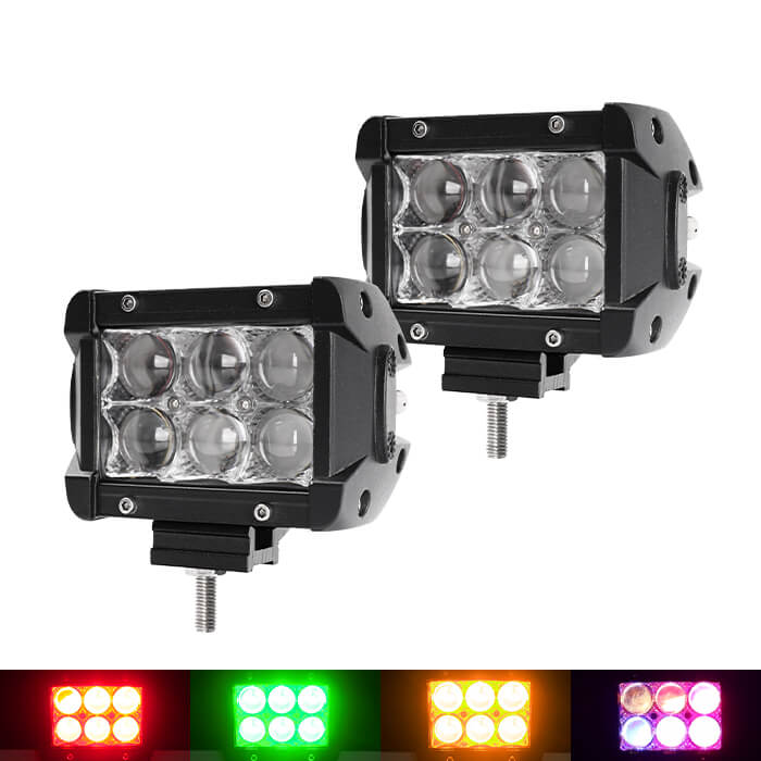 4 polegadas RGB LED pods Bar JG-9624R-4 polegadas