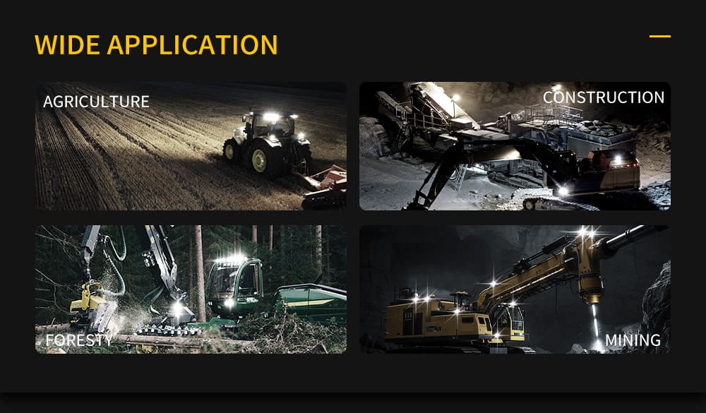 Luzes de trabalho do trator LED