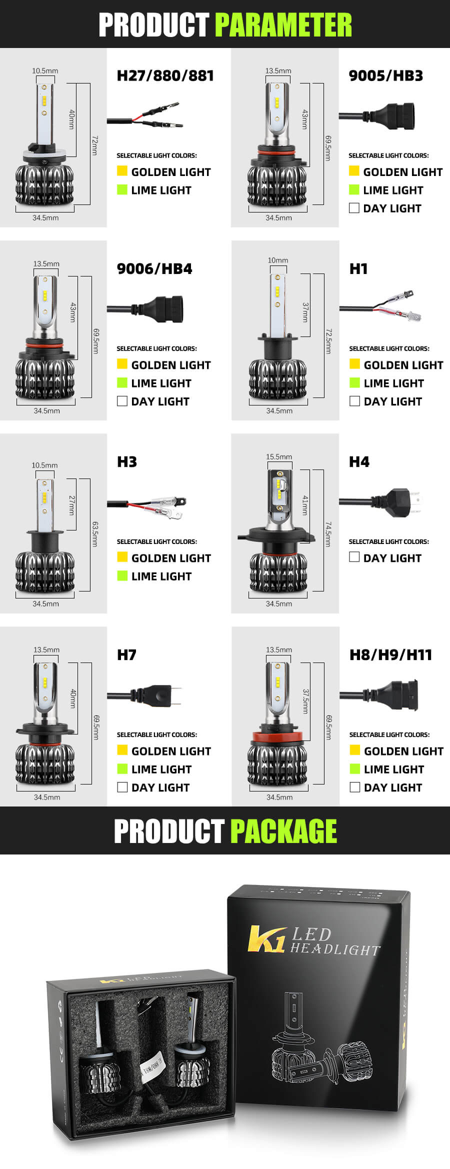 2020-Greenyellow-Dark-Grey-Fanless-LED-BULLB-BULB-FOG-LIGHT-BULB-JG-K1-SUMO