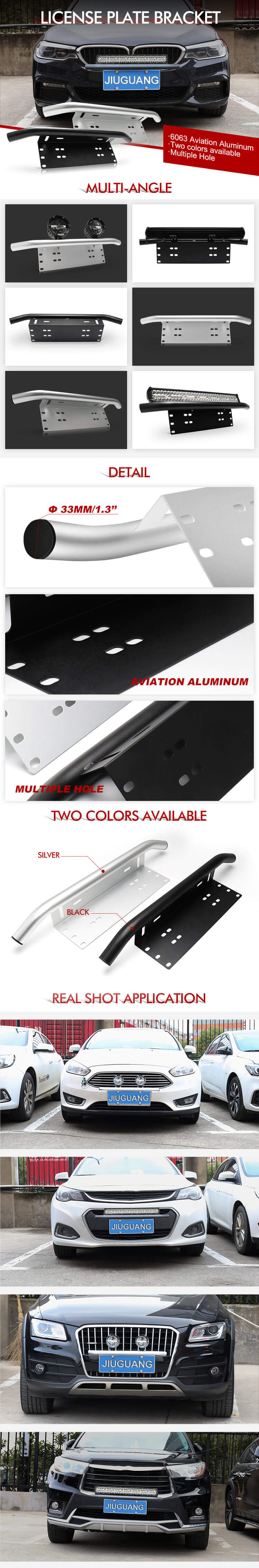 Luzes de condu&ccedil;&atilde;o da placa de carro Vantagens JG-PZ01