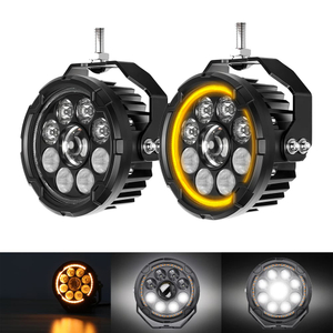 Atualizada Lente TIR de 4,5 polegadas Alta Baça Low Motorcycle Spotlight com Amber DRL –D040-9-C