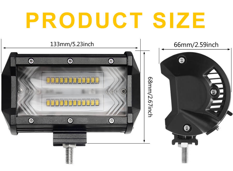 5 polegadas fora da estrada BAR LUZ POD FACTORY JG-9628Z TAMANHO