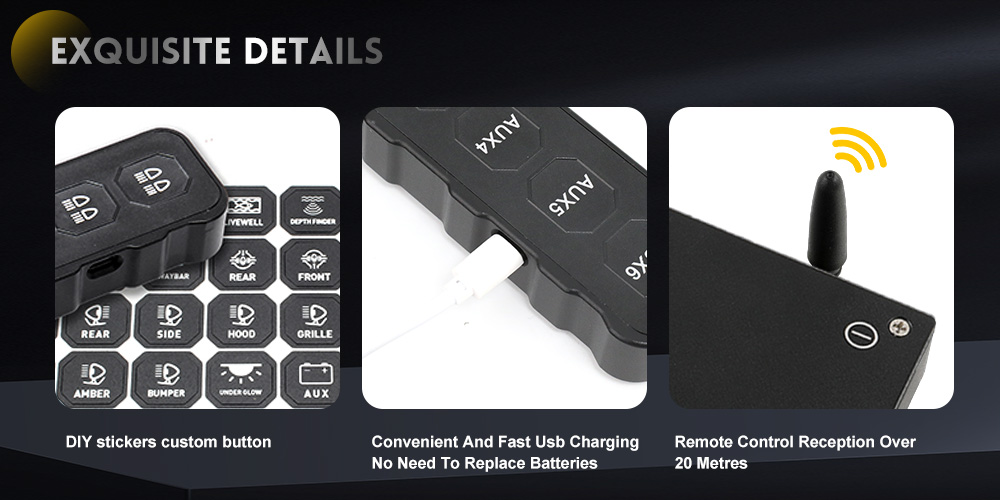 Painel de interruptor de luz fora da estrada