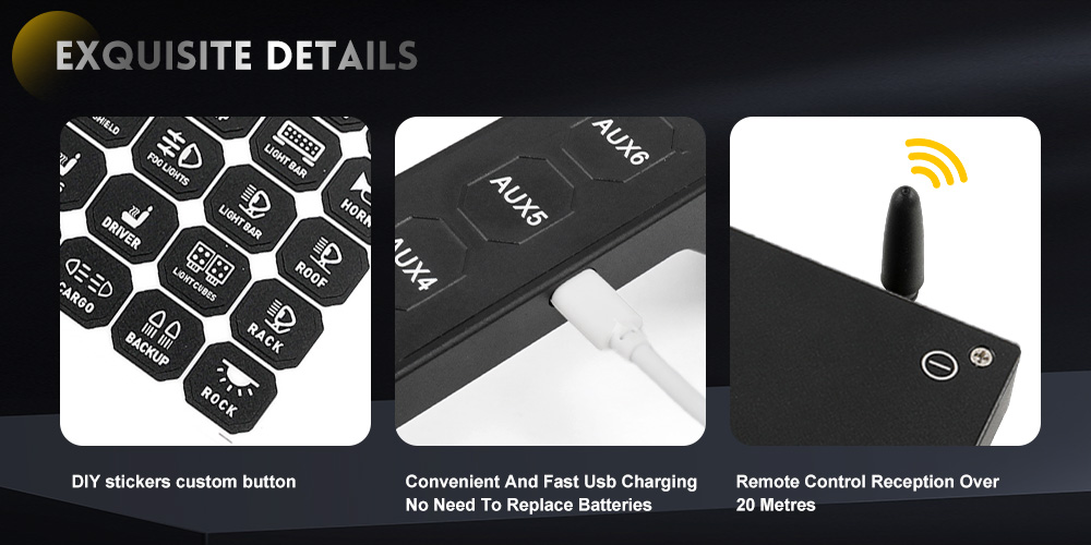 Painel de interruptor para caminh&atilde;o