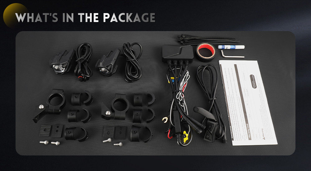 kit de luz de motocicleta esportiva dupla