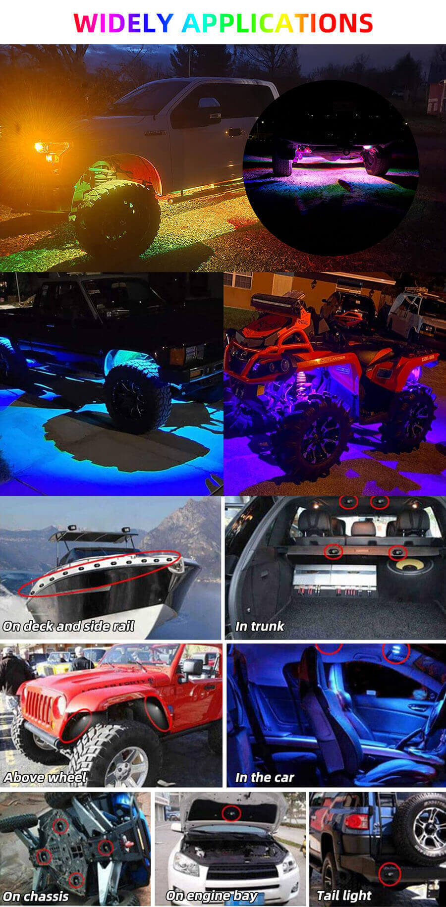 Jeep Rock Lights Wholesale JG-R002P-ZS APLICA&Ccedil;&Atilde;O