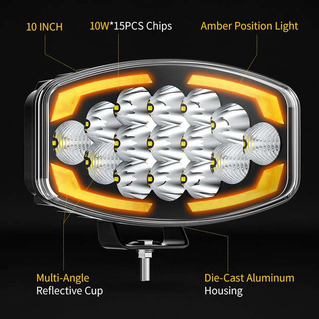Luz de condução de caminhão LED 32W para veículos pesados-958-4A-15