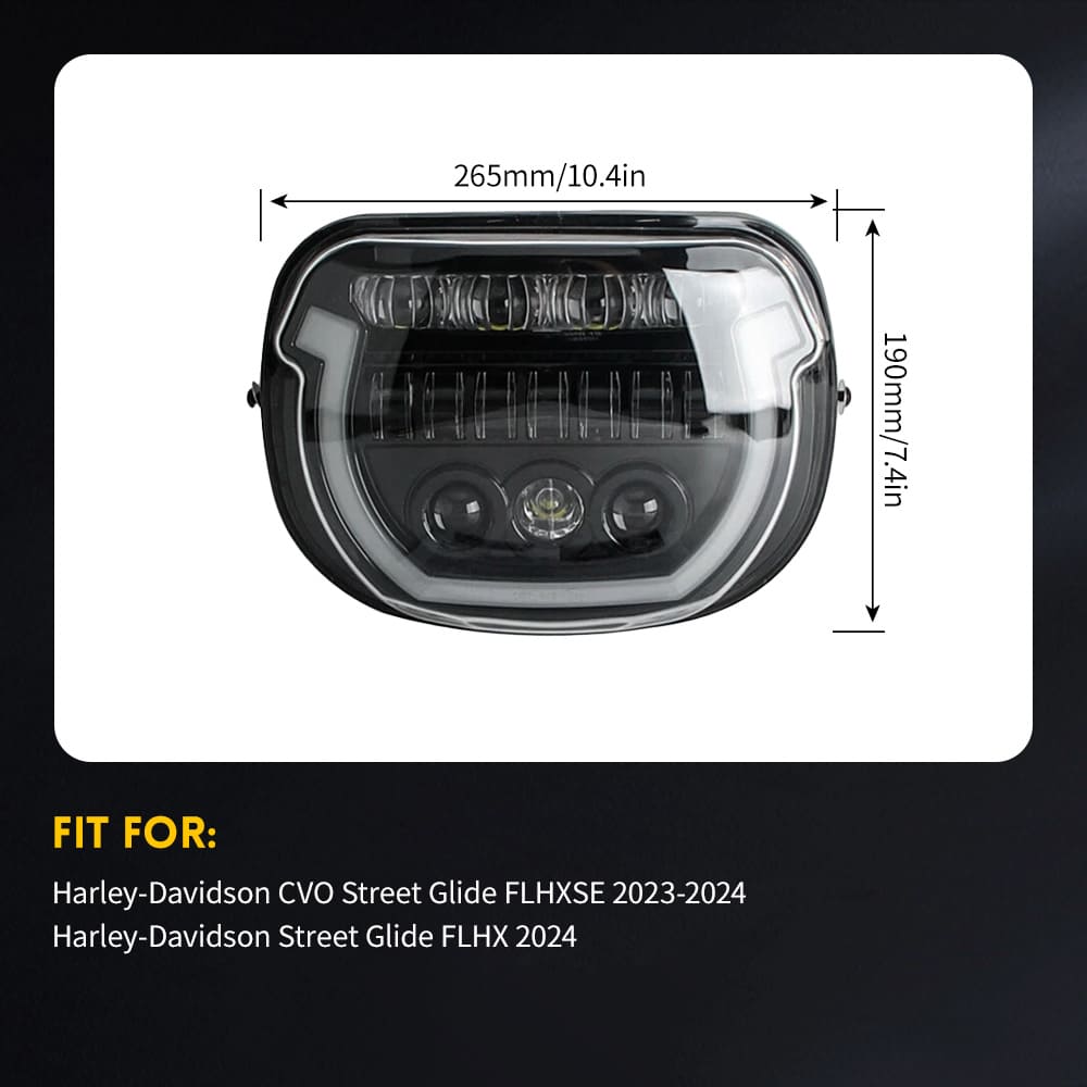 MOTOCYCLY LED FACTOLE HIGH BAIXA PARA HARLEY FAT BOB FXFB 2018-2019-HL-1004