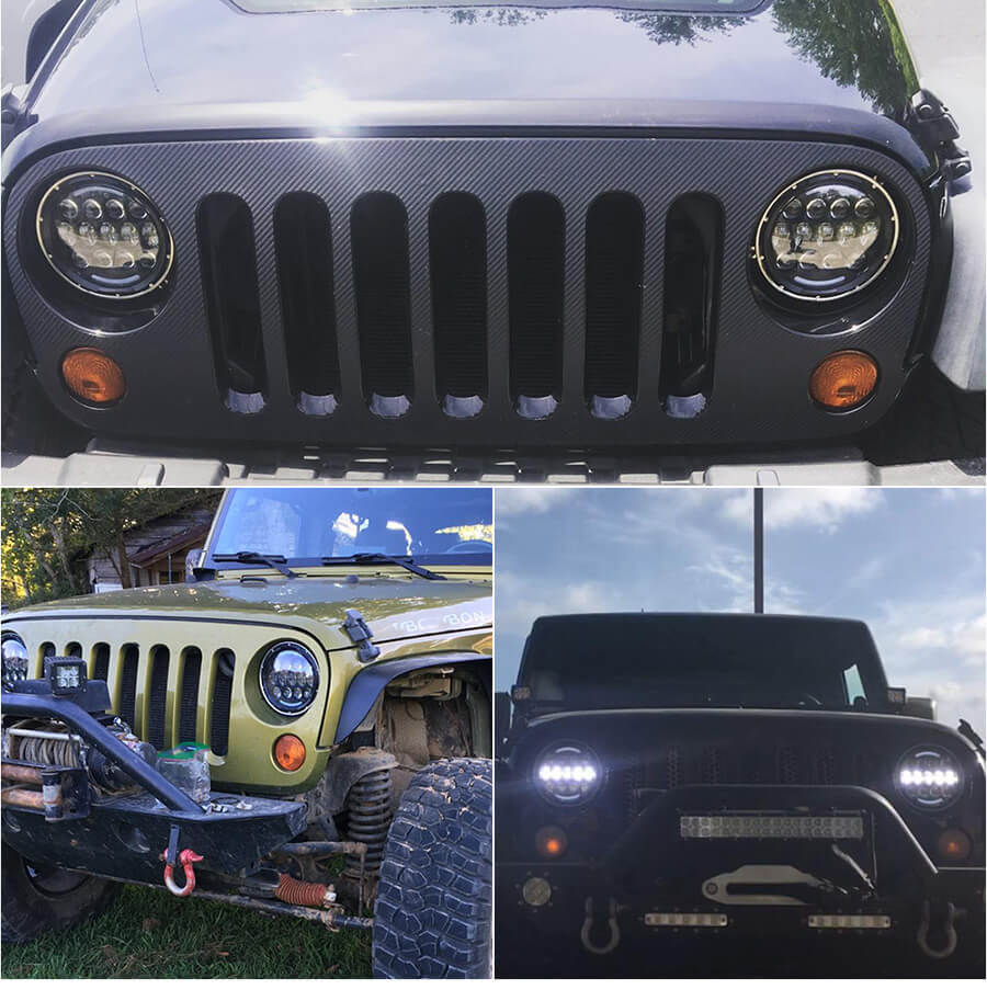 F&aacute;brica do farol do diodo emissor de luz de 7 polegadas diretamente o aplicativo J005A