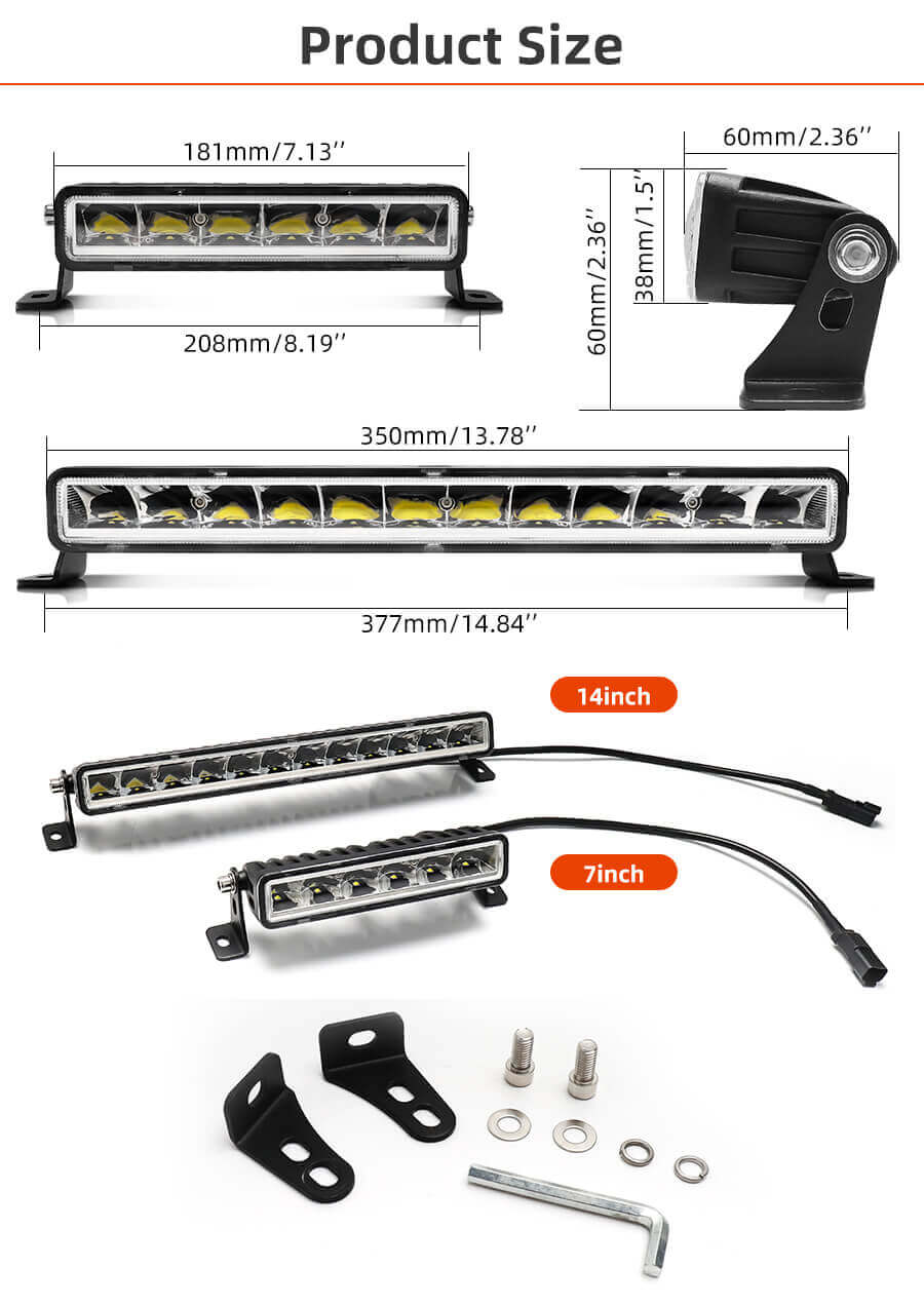 EAGLE SERIES &reg; Singel Row Bulge Lens LED BARM LUZ JG-ZS TAMANHO