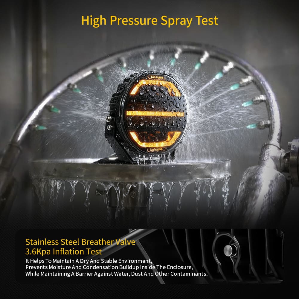 Luz de direção de 7 polegadas com luz de posição dinâmica branca e âmbar-901V-CG-16